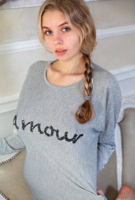 Mila Amour strips off sweatshirt to pose nude 02